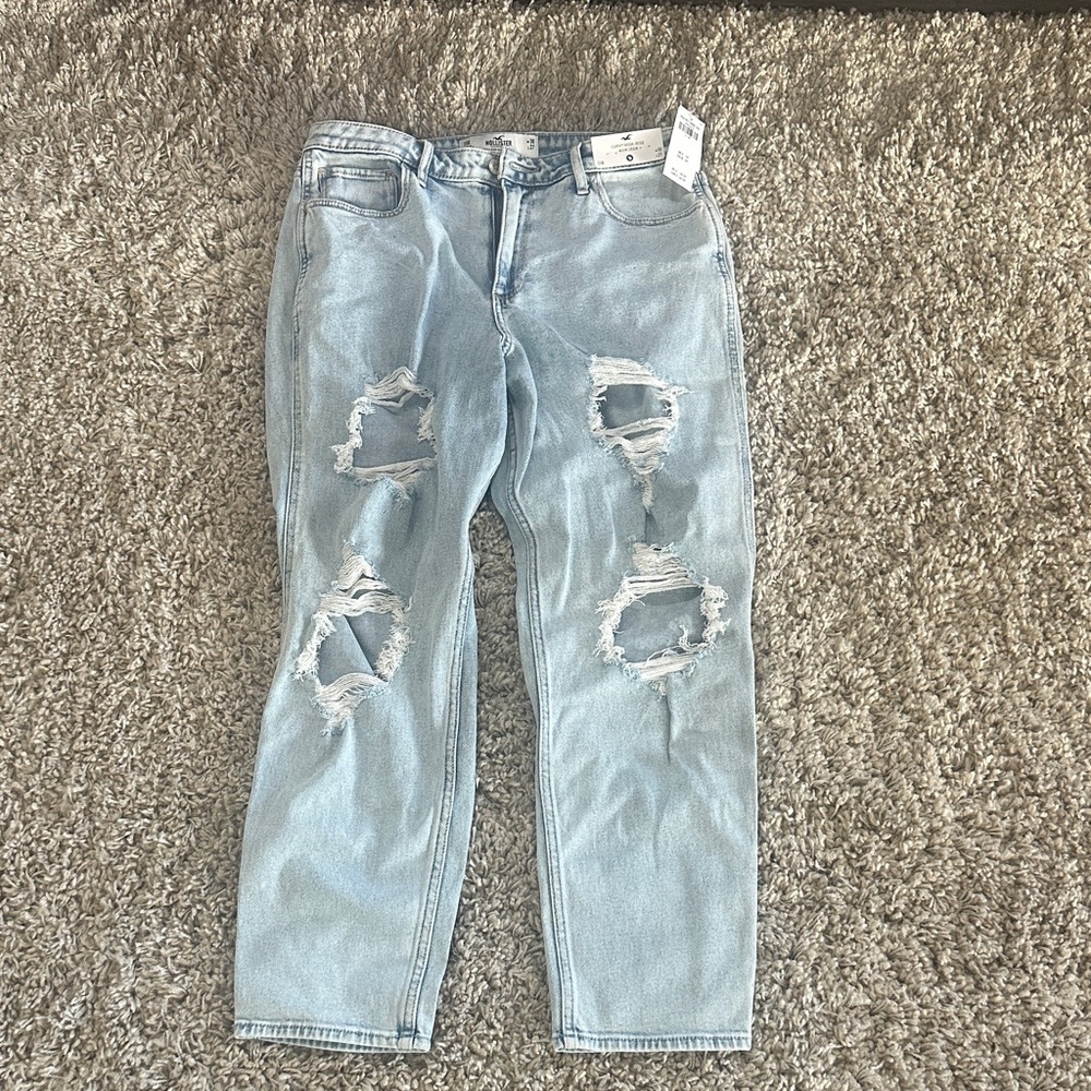 Hollister Light Blue Distressed Skinny Jeans